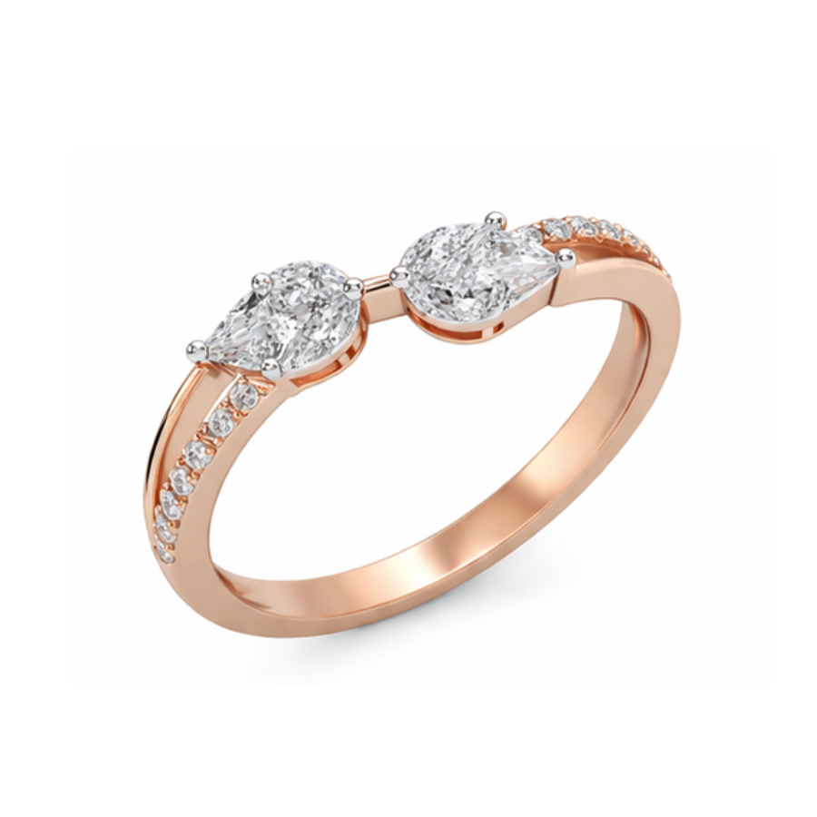 Pear Duo Ring