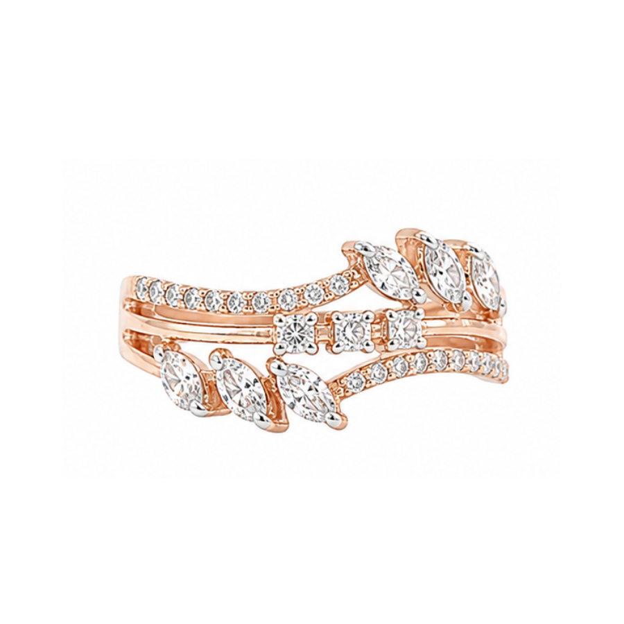 Vine Leaf Layered Diamond Ring